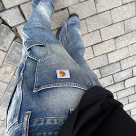 Carhartt Vintage-Style Washed Straight-Leg Jeans-6023  